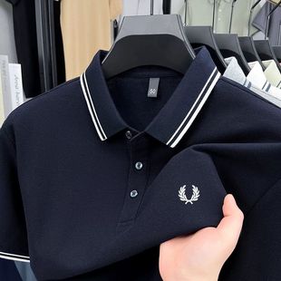特价 T恤男士 断码 FRED麦穗短袖 纯棉上衣 商务翻领休闲夏季 POLO衫