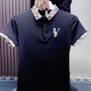 刺绣修身 男士 polo衫 翻领T恤男 潮牌轻奢痞帅短袖 爆款 2025新款 夏季