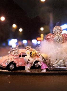 汽车内装饰摆件车载香水女神高档香薰淡香创意漂亮中控台ins网红