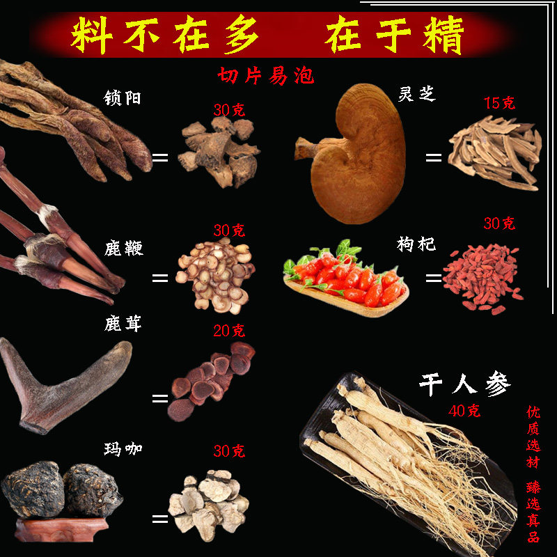 30岁男士持久大补泡酒料