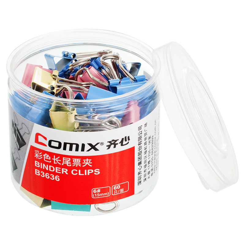 QIXIN 컬러 롱 테일 클립 B3631|3632|3633|3634|3635|B3636 금속 더브테일 빌 클립