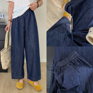 慵懒风棉麻阔腿休闲裤女夏季新款胖妹妹mm显瘦宽松日系九分奶奶裤