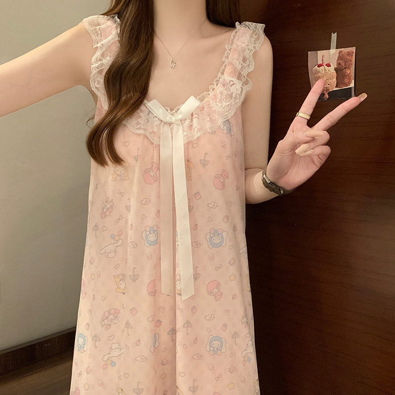 网纱吊带睡裙女夏季带胸垫美乐蒂