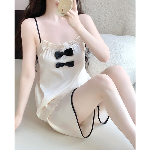 性感吊带睡衣女夏季冰丝两件套
