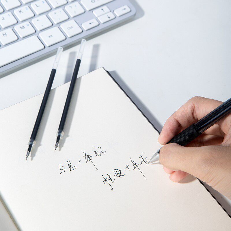 델리 6901 블랙 젤 리필 0.5MM 하프 주사기 학생 워터 펜 리필 시그니처 리필 사무용품