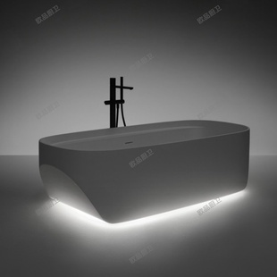 意大利Antoniolupi 185cm可定制颜色 SLED独立式 人造石浴缸带LED
