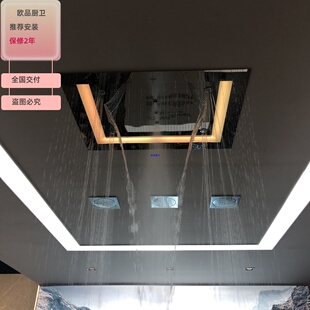 德国高仪Rainshower 40瑞雨LED灯吸顶花洒淋浴26373001 8路出水