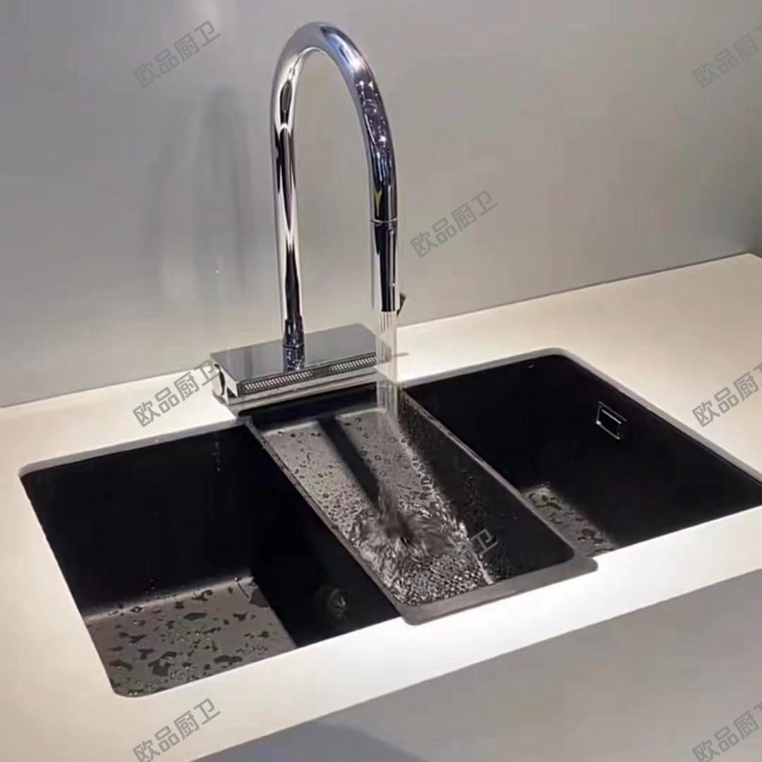 汉斯格雅雅可茹厨房龙头M81可抽拉三种出水不锈钢色黑色73837007