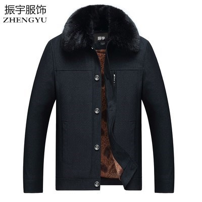 爸爸冬装外套中老年人中年爷爷棉