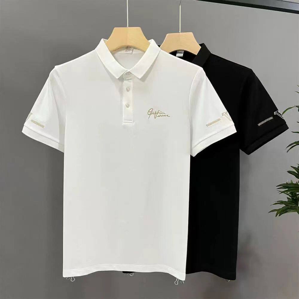 男士高级短袖polo衫翻领t恤2026夏季新款潮牌刺绣半袖男装