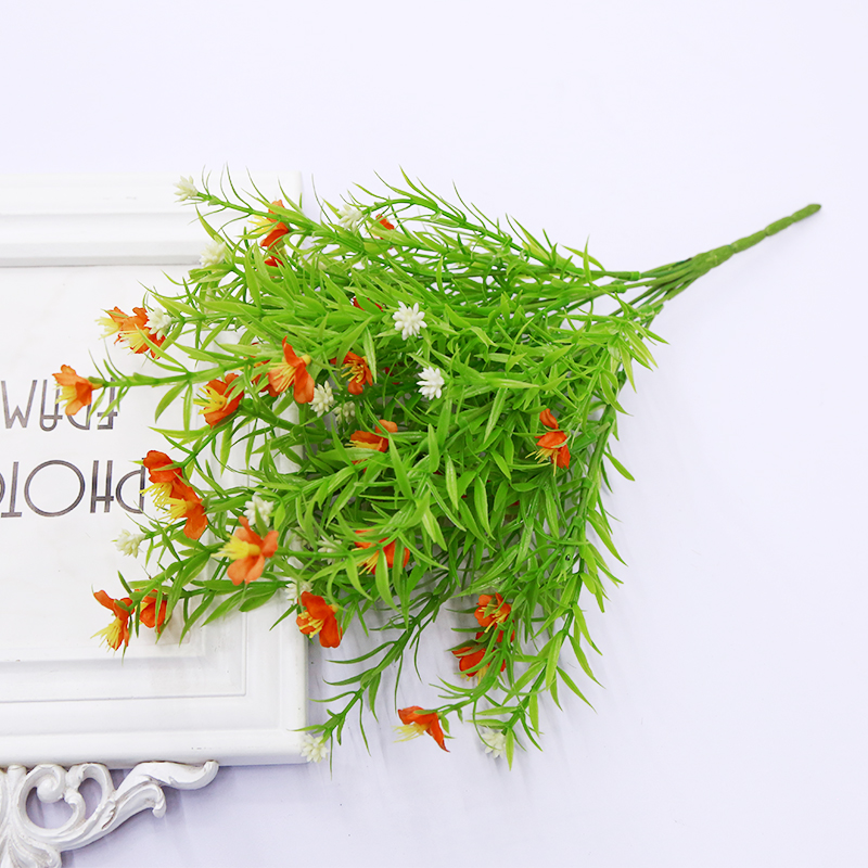 单支假花仿真花束塑料花假花小野花水草装饰花栅栏满天星小把束花