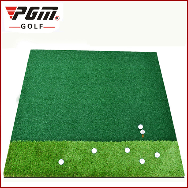 PGM高尔夫打击垫正品高尔夫练习场挥杆训练垫双草打击垫1.5*1.5米