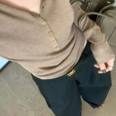 简约软糯打底衫 高级优雅纽扣天丝羊毛开衫 上衣女洋气秋冬2026新款