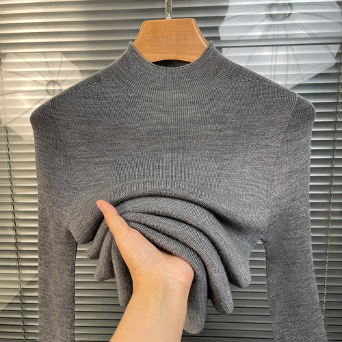 2025秋冬半高圆领长袖打底针织衫