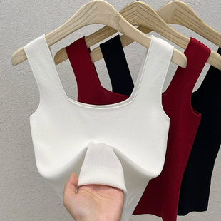 无袖工字内搭白色薄款吊带打底衫2025夏季新款性格显瘦冰丝上衣