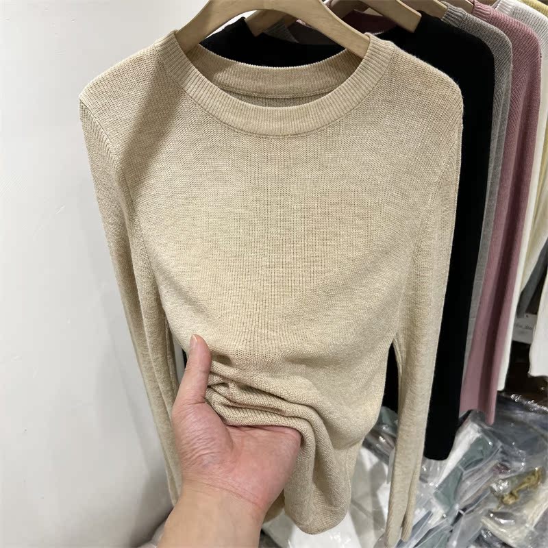 圆领内搭软糯百搭针织薄毛衣