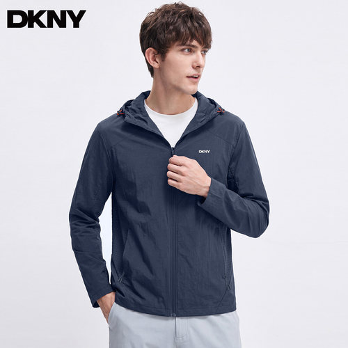 DKNY唐可娜儿轻薄款连帽防晒外套