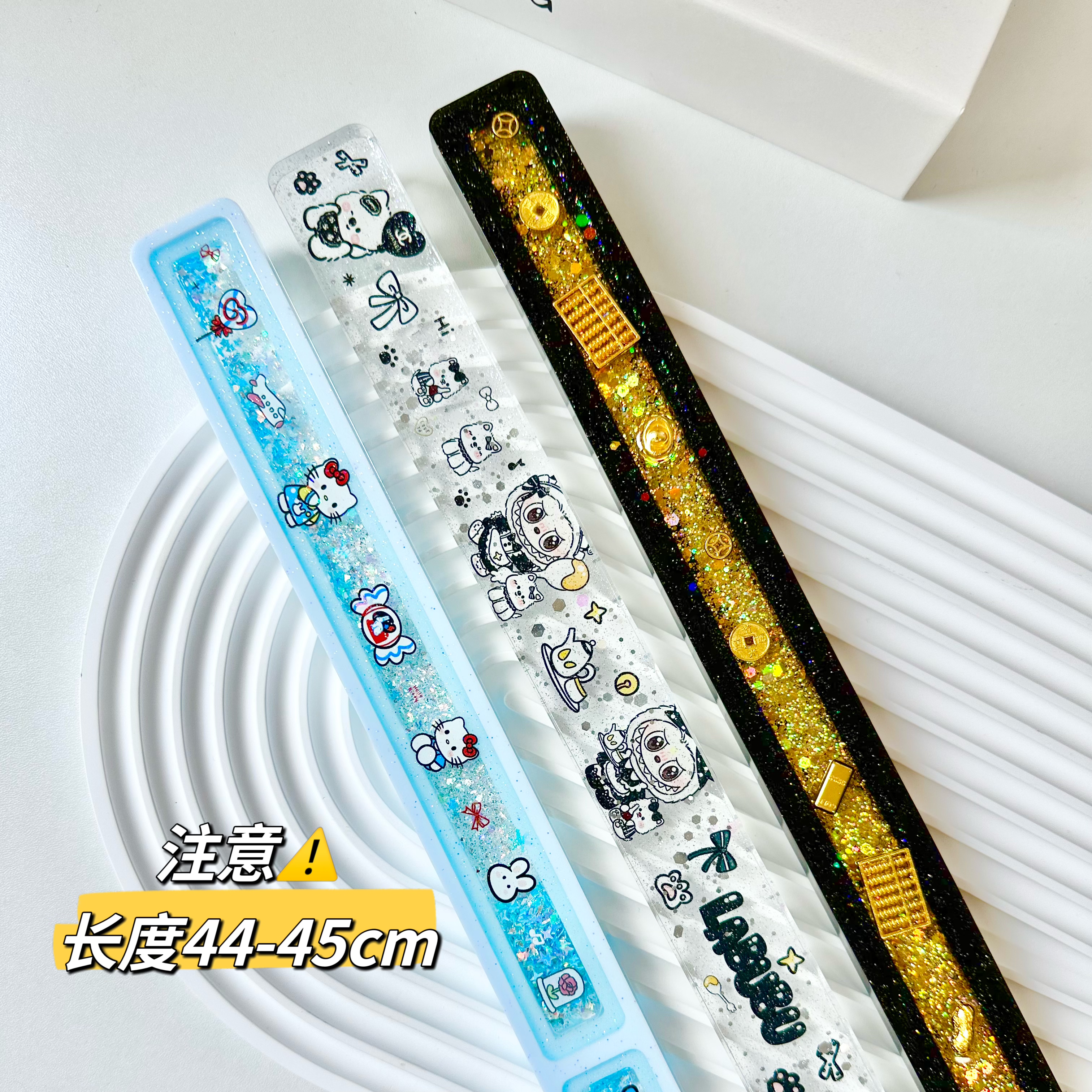 现货成品滴胶麻将牌尺流沙款推牌尺手工diy