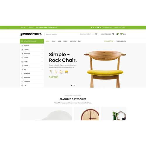 woodmart WordPress模板主题 WordPress电商多行业预设布局成熟