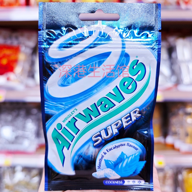 爽浪SUPER超凉口香糖超凉薄荷味25.2g*5袋清新口气休闲零食香口珠