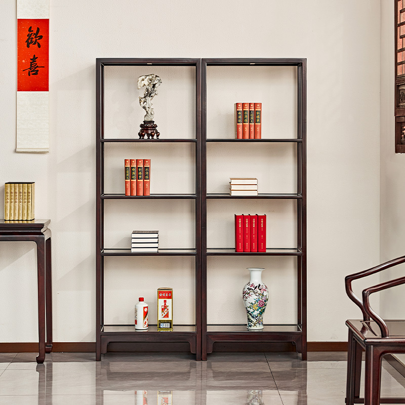 宋韵赞比亚血檀明式书架送货上门