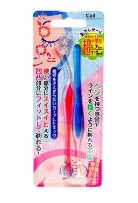 日本KAI贝印修眉刀 L+T型2把装组合刮眉刀