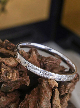 足银999八宝罗盘手镯女平安喜乐