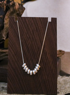 足银999小珠子项链女款