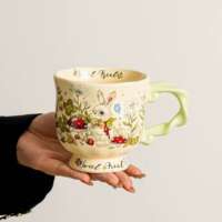 Retro rabbit mugs with high appearance standards, tall cups, office coffee cups and water cups as gifts for teachers on Teachers' Day thumbnail 8