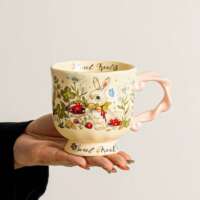 Retro rabbit mugs with high appearance standards, tall cups, office coffee cups and water cups as gifts for teachers on Teachers' Day thumbnail 7