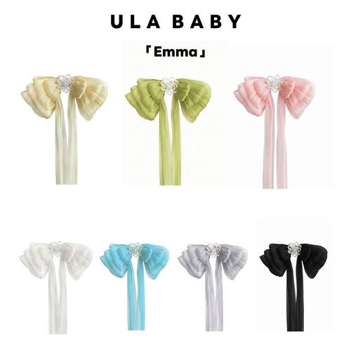 【喜儿ula】4-5-5「Emma」气质温柔飘带流苏蝴蝶结多巴胺弹簧夹