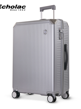 Echolac/爱可乐商务旅行箱防刮PC金属包角拉杆箱飞机轮男行李箱