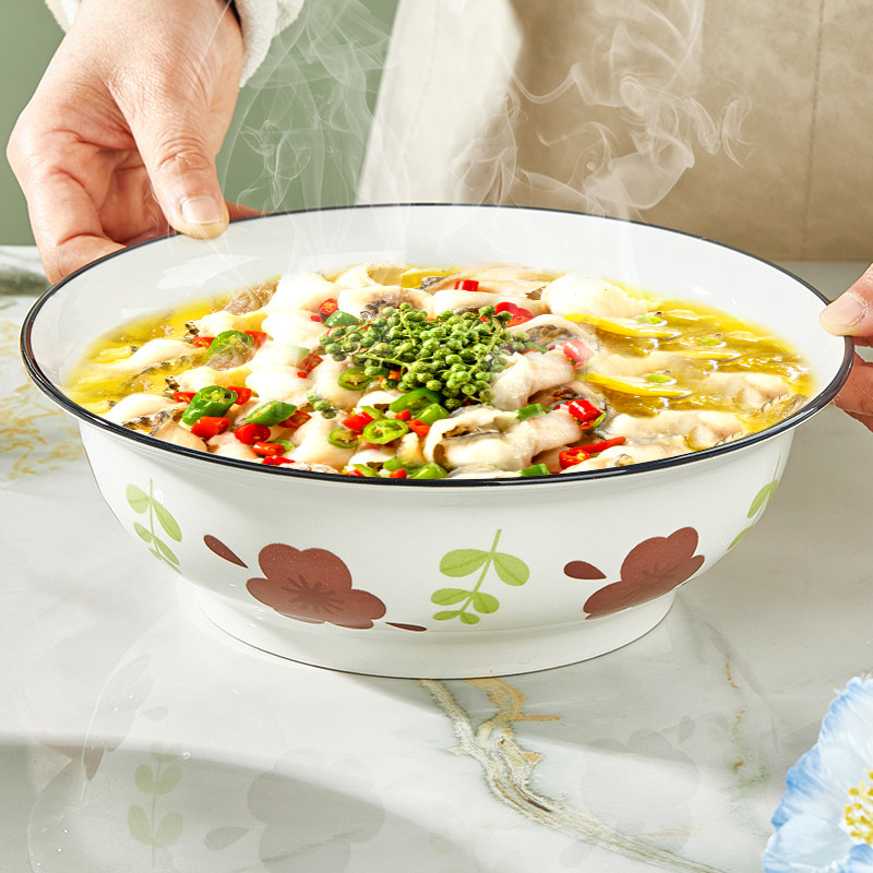陶瓷大汤盆家用釉下彩2026新款大容量加深加厚汤碗酸菜鱼专用汤盆,餐饮具,碗,淘宝优惠券,粉丝福利购,淘宝优惠卷