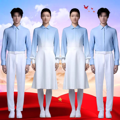 十一新款国庆大合唱团演出服小学生爱国朗诵儿童歌唱祖国表演服装
