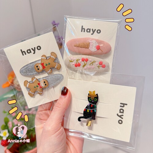 hayo hayo 圣诞节限定款碎发夹 刘海夹可爱多款头饰