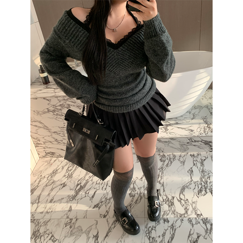 微胖显瘦‘’纯欲百褶短裙‘’