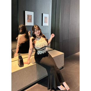 气质名媛挂脖短款 大码 连衣裙辣妹显瘦包臀裙女 娇欲妲己 Babes