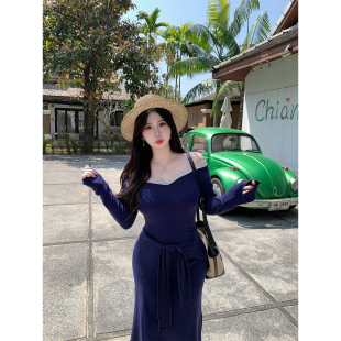 纯欲风温柔蕾丝修身 大码 显瘦掐腰长裙两件套女 心动讯号 Babes