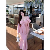 Bbabes 抹胸背心上衣搭配高腰半裙三件套 开衫 山谷樱花 纯欲长袖