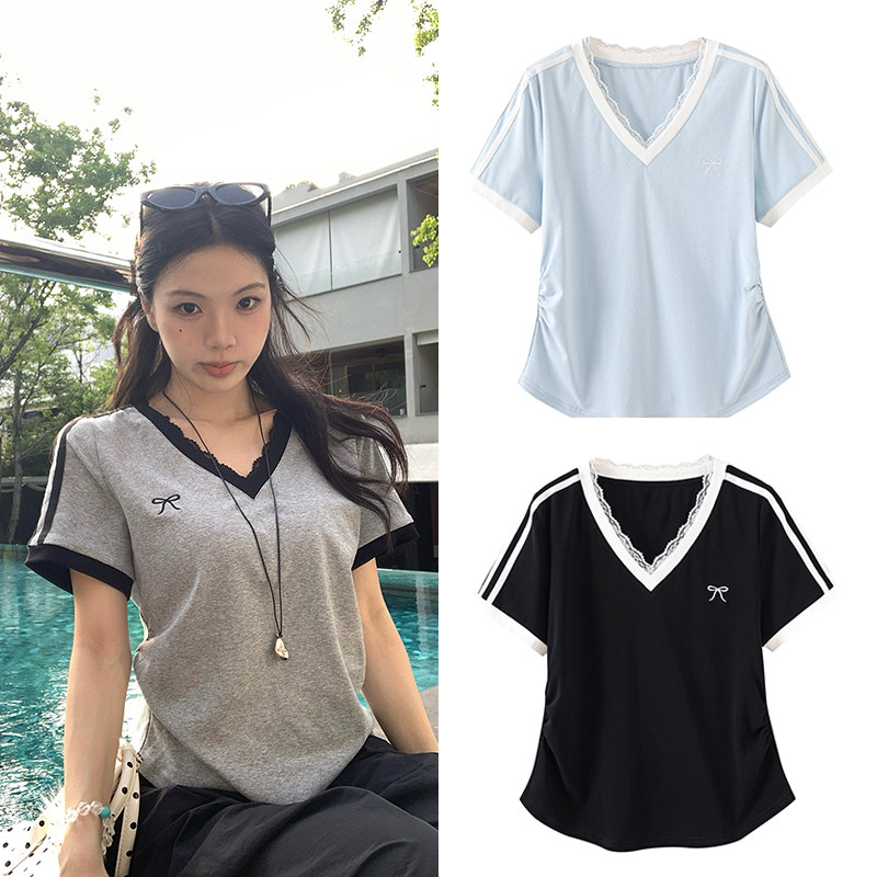 月朵依大码女装短袖T恤上衣夏季图片