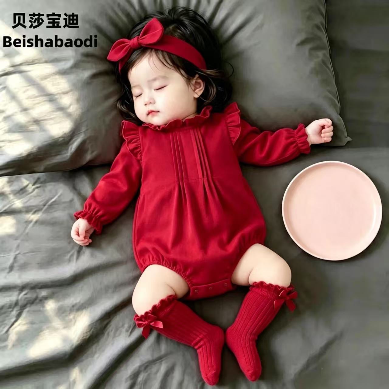 英国婴儿满月衣服秋装纯棉包屁衣连身衣/爬服/哈衣