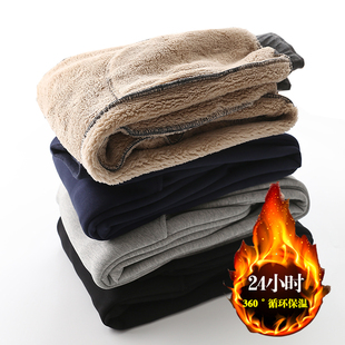 长裤 秋冬款 子中老年人保暖棉裤 加绒加厚运动裤 羊羔绒裤 卫裤 子男士