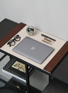 简约书桌皮写字垫子办公桌垫样板间售楼处酒店书房软装饰品摆件