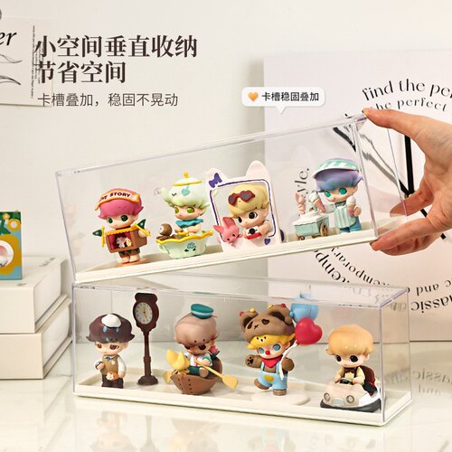 盲盒展示柜手办展示架乐高玩偶积木泡泡玛特收纳防尘亚克力收纳盒