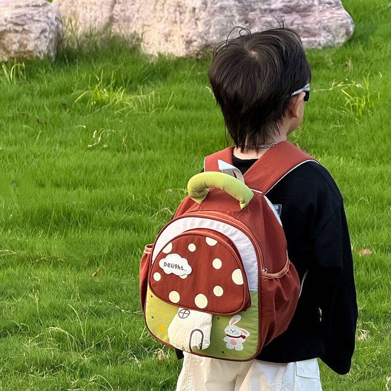 潮流卡通字母儿童双肩包开学季幼儿园蘑菇书包可爱小兔子外出背包图片