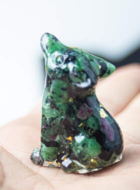 跨境天然水晶碎石滴胶可爱办公室