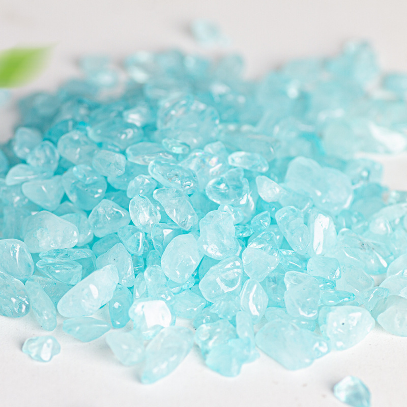 1KG天然水晶加色庭院装饰造景绿