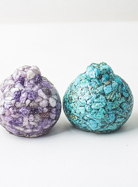 跨境天然水晶碎石滴胶植物办公室