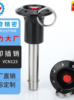 带轴向锁定（棘爪）锁销按钮快速插拨销GN114.2快卸销VCN123工厂