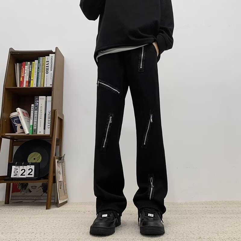 美式牛仔裤高街ins潮牌痞帅炸街牛仔裤男工装裤nk6168p45,男装牛仔裤,星座204-6